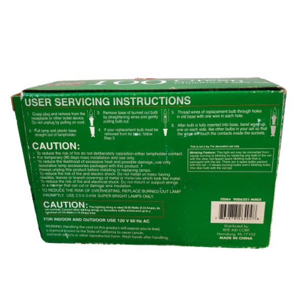 2 Sets of Christmas Lights 100 Green Miniature + 50 Clear New with Boxes - Picture 5 of 10